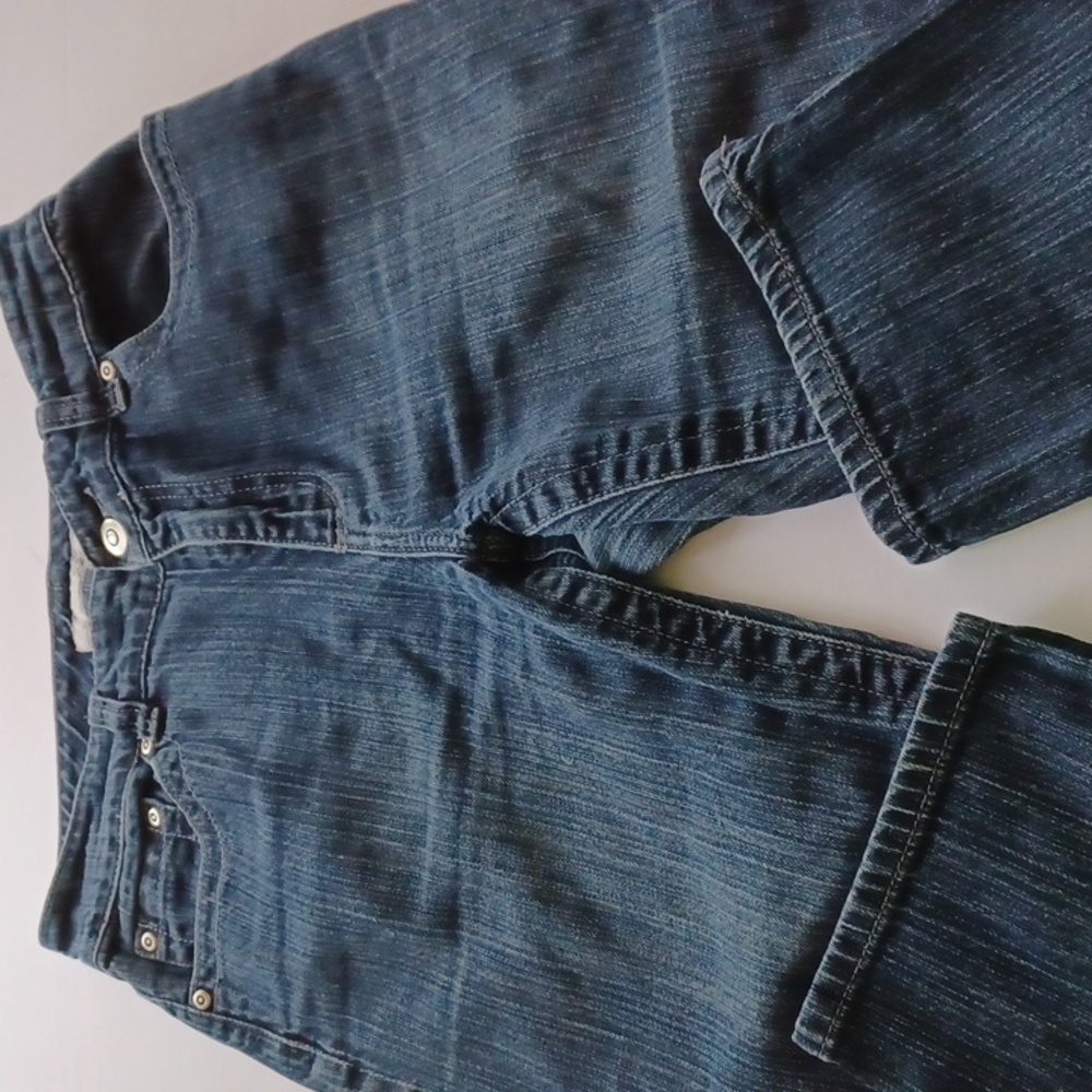 Chico's platinum blinged pockets dark stretchy jeans size 0.5 (6)